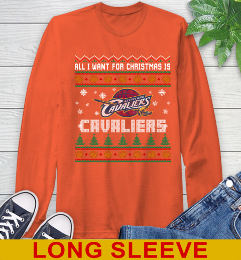 NBA All I Want For Christmas Is Cleveland Cavaliers Basketball Sports 58