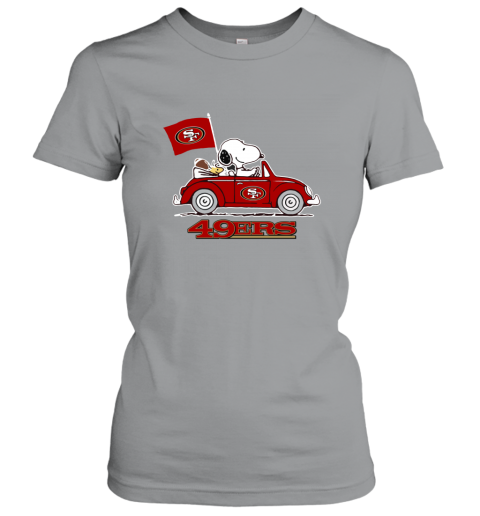 Peanuts Snoopy And Woodstock San Francisco 49ers On Car Shirt