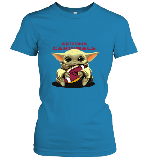 Baby Yoda Loves The Arizona Cardinals n3lq baby yoda loves the arizona cardinals ladies t shirt 20 front sapphire