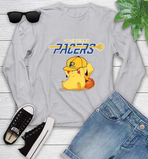 NBA Pikachu Basketball Sports Indiana Pacers Youth Long Sleeve 5