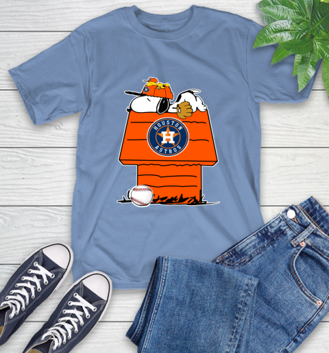 MLB Houston Astros Snoopy Woodstock The Peanuts Movie Baseball T Shirt T-Shirt 11