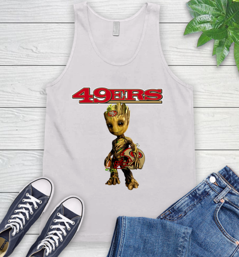 San Francisco 49ers NFL Football Groot Marvel Guardians Of The Galaxy Tank Top