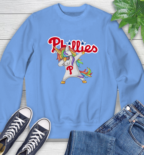 Philadelphia Phillies MLB Baseball Funny Unicorn Dabbing Sports Sweatshirt 11