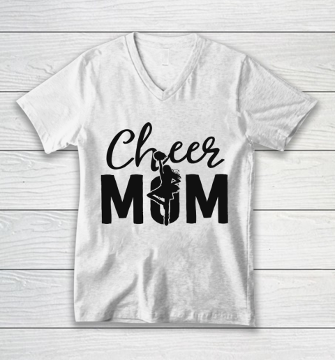 Mother's Day Funny Gift Ideas Apparel  Pink Cheer Mom Gifts Cheerleader Mom Shirt Mama Mother T Shi V-Neck T-Shirt