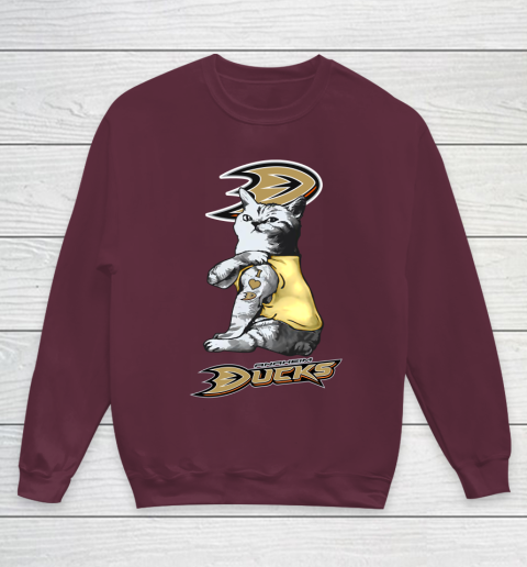 NHL My Cat Loves Anaheim Ducks Hockey Youth Sweatshirt 4