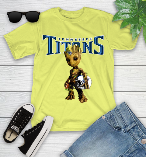 Tennessee Titans NFL Football Groot Marvel Guardians Of The Galaxy Youth T-Shirt 8
