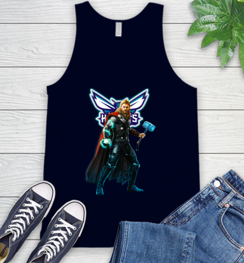 NBA Thor Avengers Endgame Basketball Charlotte Hornets Tank Top 3