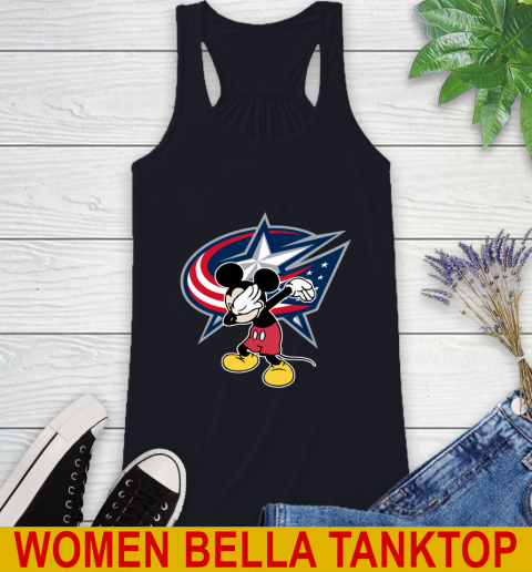 Columbus Blue Jackets NHL Hockey Dabbing Mickey Disney Sports Racerback Tank 10