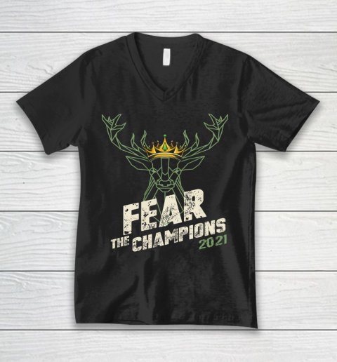Fear Deer Buck The Champions 2021 V-Neck T-Shirt