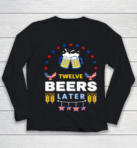 Beer Lover Shirt 4th Of July Beer Pong Drinking Youth Long Sleeve