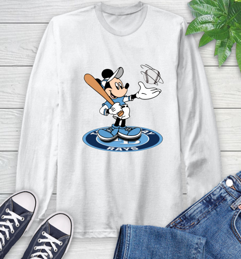 MLB Baseball Tampa Bay Rays Cheerful Mickey Disney Shirt Long Sleeve T-Shirt 2