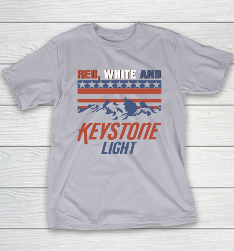 Red White And Keystone Light 4th Of July Youth T-Shirt 3