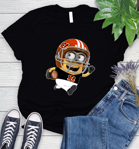 NFL Cincinnati Bengals Minions Disney Football Sports Women's T-Shirt 2