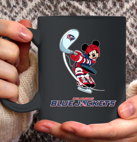 NHL Hockey Columbus Blue Jackets Cheerful Mickey Mouse Shirt Ceramic Mug 11oz