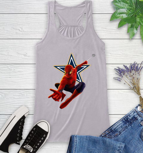 NFL Spider Man Avengers Endgame Football Dallas Cowboys Racerback Tank 5
