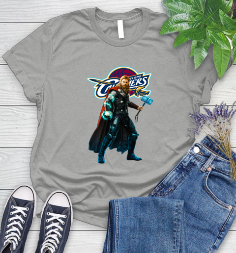 NBA Thor Avengers Endgame Basketball Cleveland Cavaliers Women's T-Shirt 10