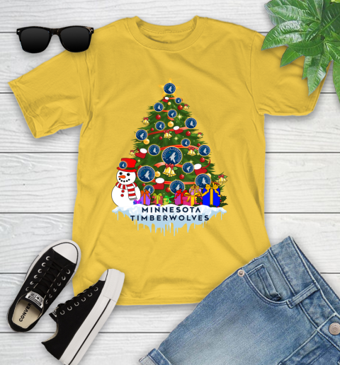 Minnesota Timberwolves Merry Christmas NBA Basketball Sports Youth T-Shirt 8