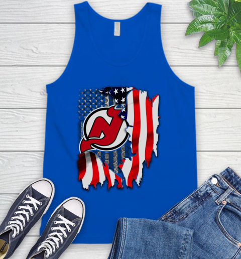 New Jersey Devils NHL Hockey American Flag Tank Top 4