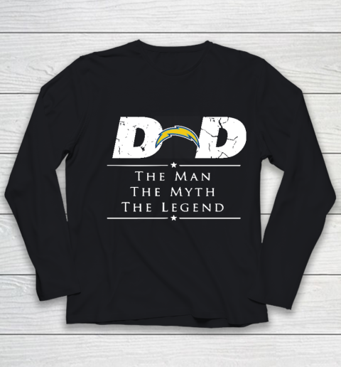 Los Angeles Chargers NFL Football Dad The Man The Myth The Legend Youth Long Sleeve