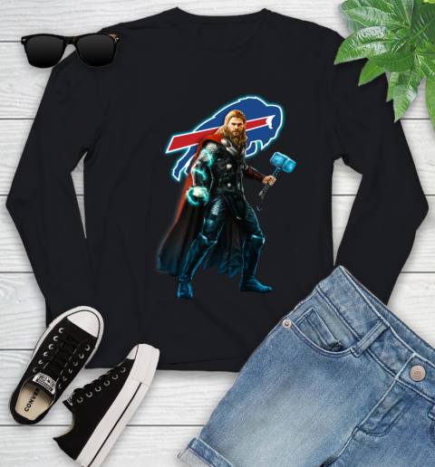 NFL Thor Avengers Endgame Football Buffalo Bills Youth Long Sleeve 2
