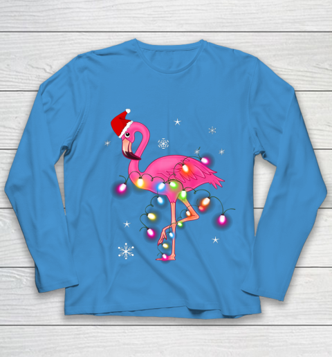 Pink Flamingo Christmas Youth Long Sleeve 5