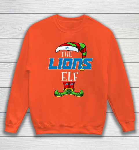 Detroit Lions Christmas ELF Funny NFL Sweatshirt 3