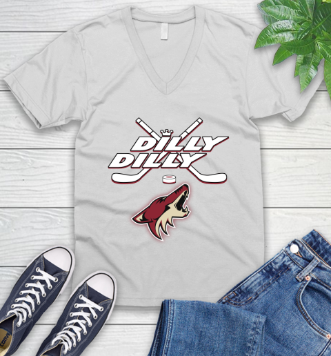 NHL Arizona Coyotes Dilly Dilly Hockey Sports V-Neck T-Shirt