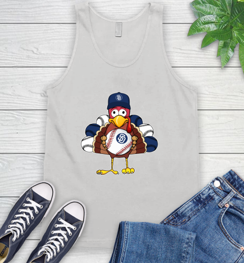 San Diego Padres Turkey thanksgiving Tank Top San Diego Padres Turkey thanksgiving Tank Top