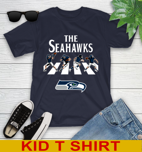NFL Football Seattle Seahawks The Beatles Rock Band Shirt Youth T-Shirt 2