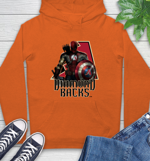 MLB Captain America Thor Spider Man Hawkeye Avengers Endgame Baseball Arizona Diamondbacks Hoodie 5