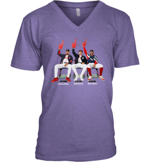 Kristian Campbell Roman Anthony Marcelo Mayer Premium V-Neck T-Shirt p6pk kristian campbell roman anthony marcelo mayer premium v neck unisex 8 front heather purple