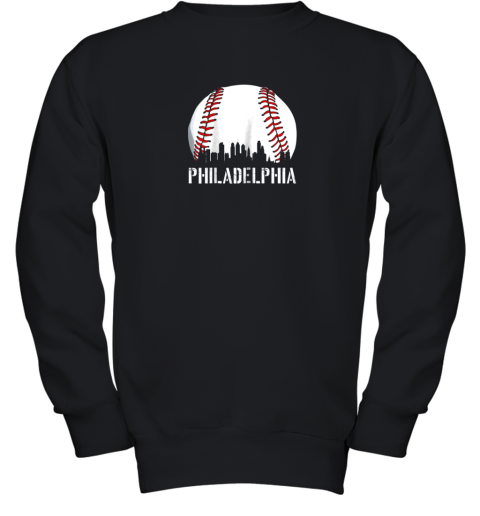 Philadelphia Baseball Philly Downtown Skyline Youth Sweatshirt