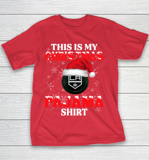 Los Angeles Kings This Is My Christmas Pajama Shirt NHL Youth T-Shirt 7