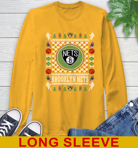Brooklyn Nets Merry Christmas NBA Basketball Loyal Fan Long Sleeve T-Shirt 2