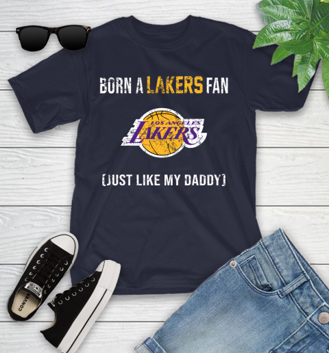 NBA Los Angeles Lakers Loyal Fan Just Like My Daddy Basketball Shirt Youth T-Shirt 2
