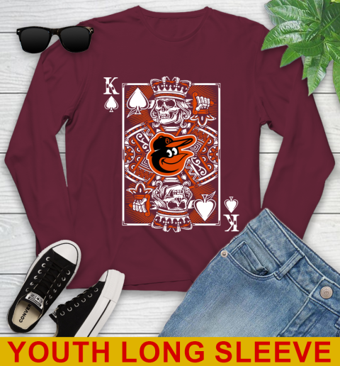 Baltimore Orioles MLB Baseball The King Of Spades Death Cards Shirt Youth Long Sleeve 6