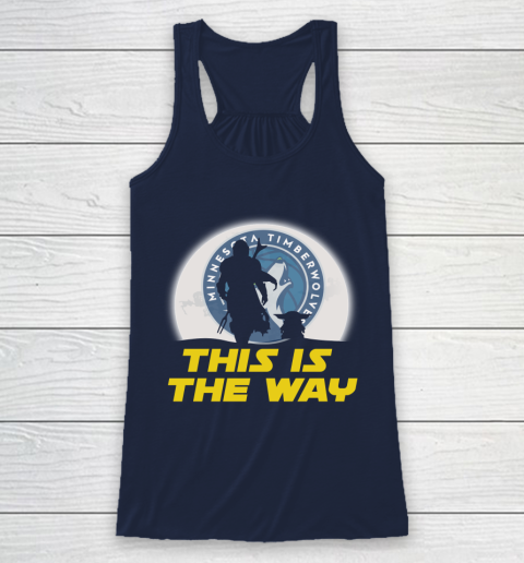 Minnesota Timberwolves NBA Basketball Star Wars Yoda And Mandalorian This Is The Way Racerback Tank 8