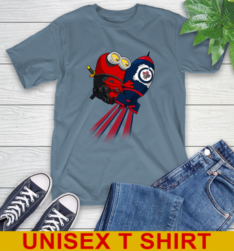 NHL Hockey Winnipeg Jets Deadpool Minion Marvel Shirt T-Shirt 9 NHL Hockey Winnipeg Jets Deadpool Minion Marvel Shirt T-Shirt - Image 9