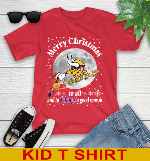 Minnesota Vikings Merry Christmas To All And To Vikings A Good Season NFL Football Sports Youth T-Shirt 11