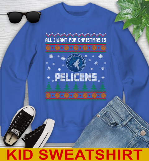 NBA Basketball All I Want For Christmas Is New Orleans Pelicans 114