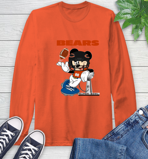 NFL Chicago Bears Mickey Mouse Disney Super Bowl Football T Shirt Long Sleeve T-Shirt 5