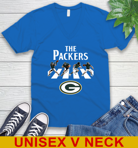 NFL Football Green Bay Packers The Beatles Rock Band Shirt V-Neck T-Shirt 5