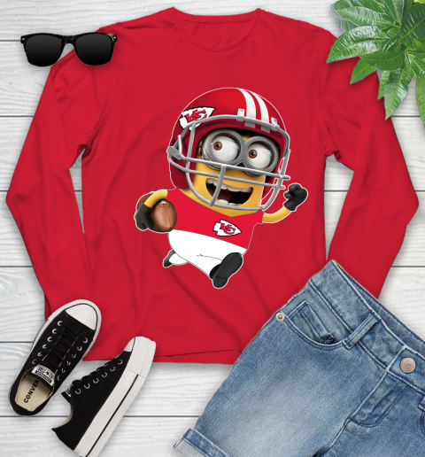 NFL Kansas City Chiefs Minions Disney Football Sports Youth Long Sleeve 11
