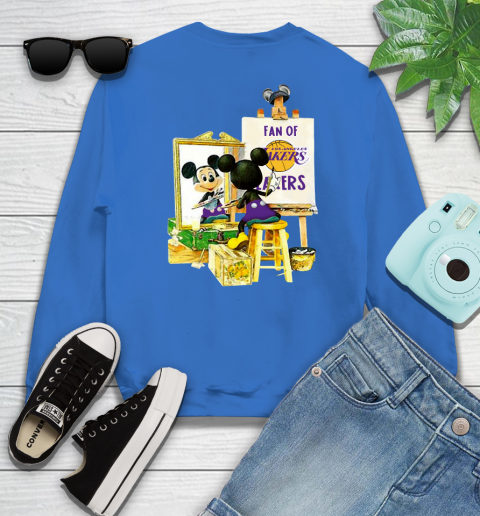 NBA Basketball Los Angeles Lakers Mickey Drawing Shirt 35 NBA Basketball Los Angeles Lakers Mickey Drawing Shirt - Image 35