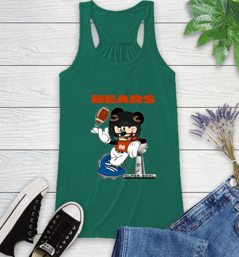 NFL Chicago Bears Mickey Mouse Disney Super Bowl Football T Shirt Racerback Tank 7