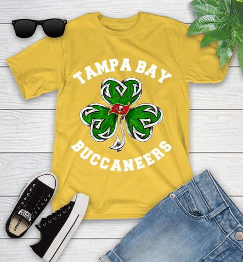NFL Tampa Bay Buccaneers Three Leaf Clover St Patrick's Day Football Sports Youth T-Shirt 10