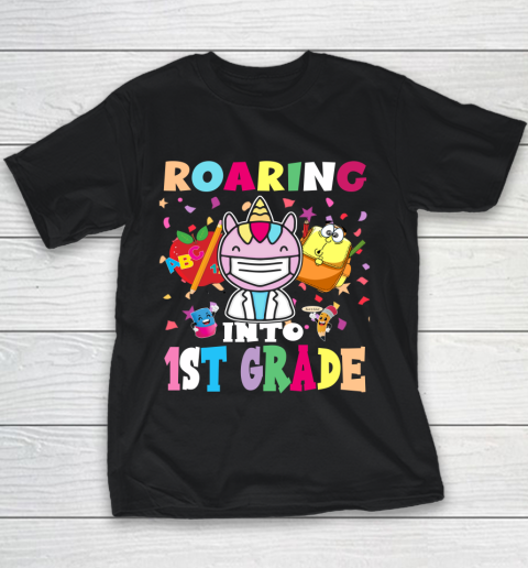 Back to school shirt Roaring into 1st grade Youth T-Shirt