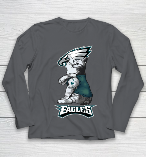 NFL Football My Cat Loves Philadelphia Eagles Youth Long Sleeve 7 NFL Football My Cat Loves Philadelphia Eagles Youth Long Sleeve - Image 7