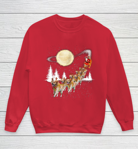 Golden Retriever Reindeer Christmas Youth Sweatshirt 7