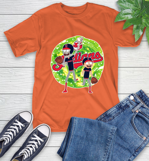 MLB Cleveland Indians Rick And Morty Baseball Sports T-Shirt 5